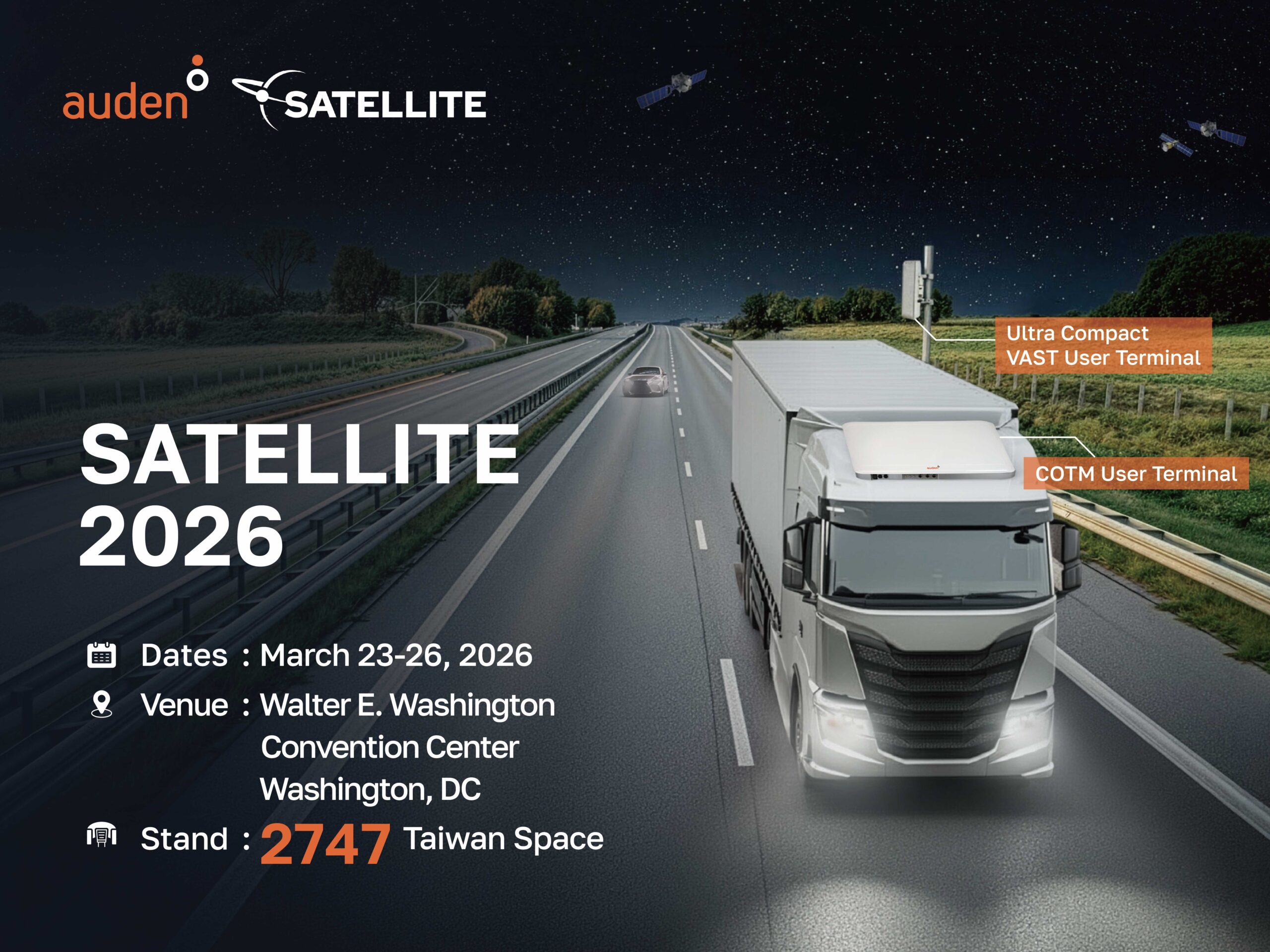 Read more about the article 耀登參展「美國衛星展 Satellite 2026」<br/> 時間：2026/03/24-03/26 <br/>地點：美國華盛頓